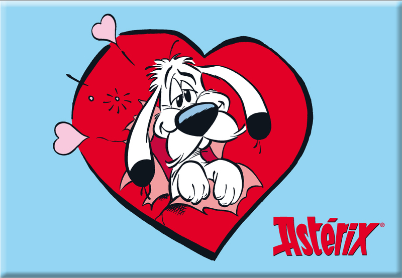 Imán Astérix. Ideafix corazón: portada