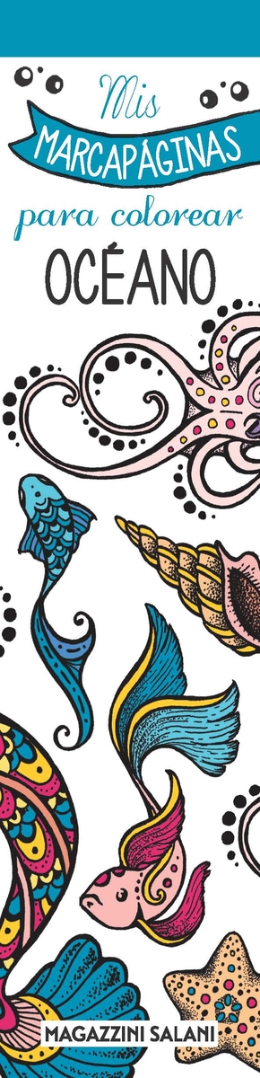 Mis marcapáginas para colorear. Océano: portada