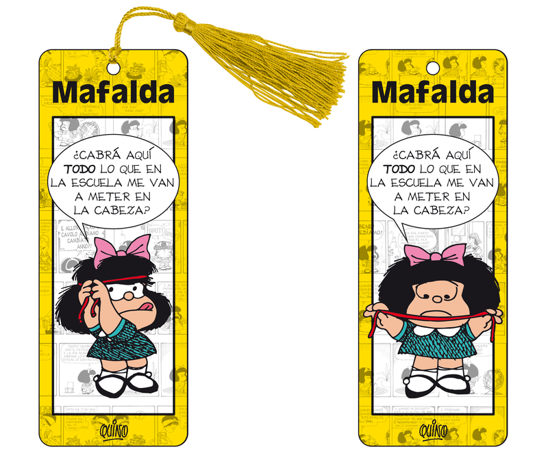 Marcapáginas 3D Mafalda (amarillo): portada