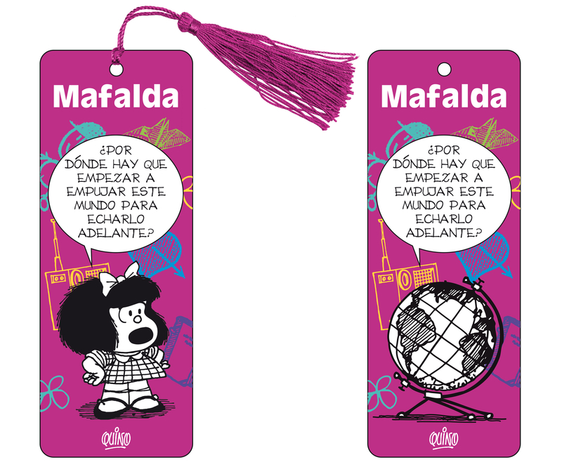 Marcapáginas 3D Mafalda (violeta): portada