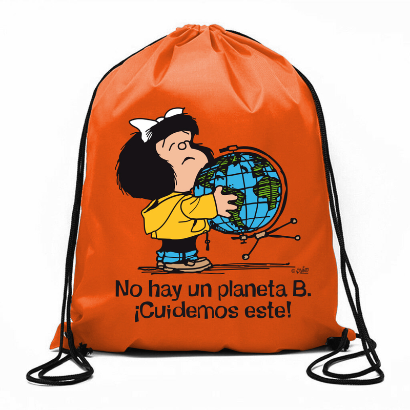 Bolsa de cuerdas Mafalda No hay un planeta B!: portada