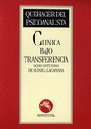 CLINICA BAJO TRANSFERENCIA: portada