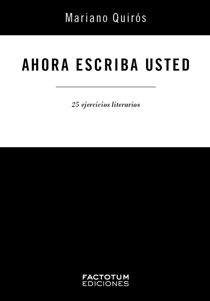 Ahora escriba usted: portada