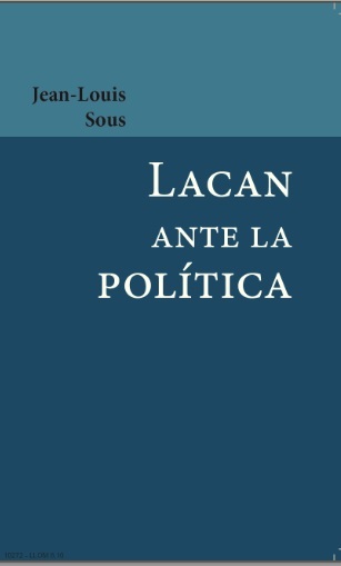 LACAN ANTE LA POLÍTICA: portada