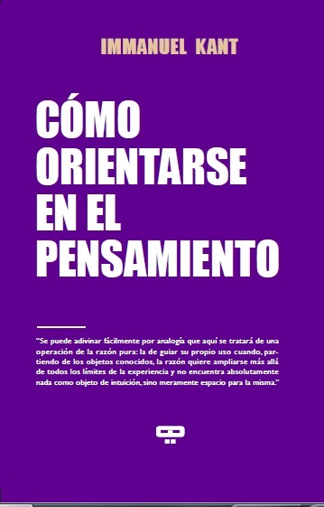 CÓMO ORIENTARSE EN EL PENSAMIENTO: portada