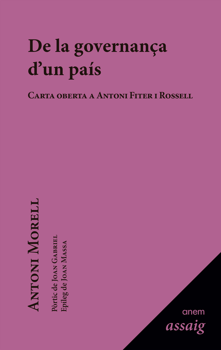 De la governança d'un país: portada