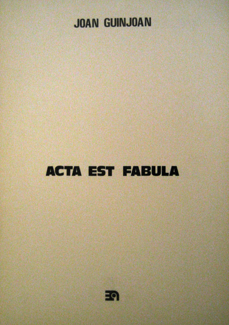 ACTA EST FABULA: portada