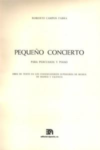 PEQUEñO CONCIERTO (PERCUSION Y PIANO): portada