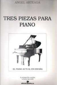 TRES PIEZAS PARA PIANO: portada