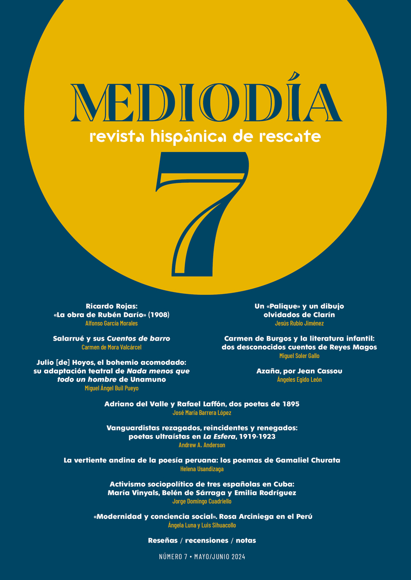 Mediodía. Revista hispánica de rescate. 7: portada